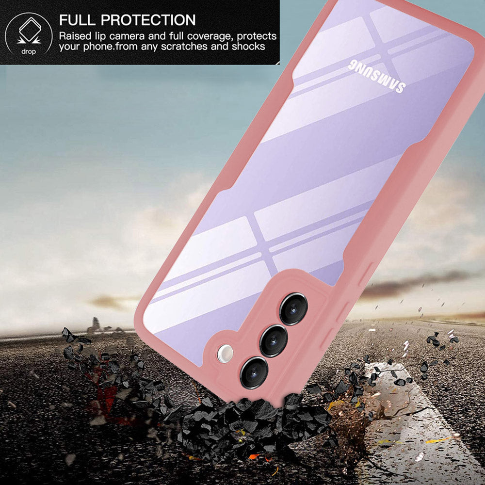 For Samsung Galaxy S23 Acrylic TPU Clear Phone Case Camera Lens Protection Phone Cover with PET Screen Film For Samsung Galaxy S23 Acrylic TPU Clear Phone Case Camera Lens Protection Phone Cover with PET Screen Film